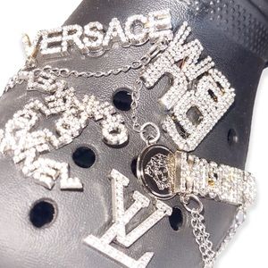 ❤️❤️❤️Silver 8pcs Croc Charms